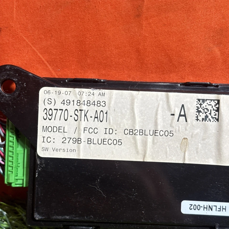 Módulo Bluetooth Acura RDX HFL HFT 2007-2009 enlace manos libres 39770-STK-A011-M1 Foto 2 de 4