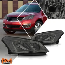 For 13-17 Chevy Traverse OE Replace Headlight/Lamp Smoked Housing Clear Corner