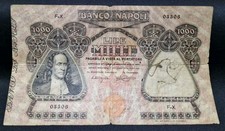 Banconota Da 1.000 Lire Banco Di Napoli Restaurata Periziata