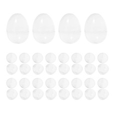 20x Clear Fillable Easter Eggs Eggshell for DIY Crafting Classroom Events
