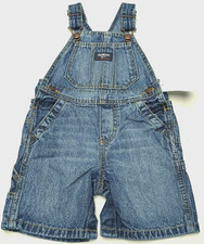OSHKOSH B'GOSH BABY BIB SHORTALLS BABY SIZE 18 MONTHS - FADED BLUE - NWT