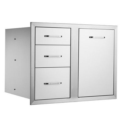 Uimoso Outdoor Kitchen Door Drawer Combo 30W X 23H w/ Propane Drawer