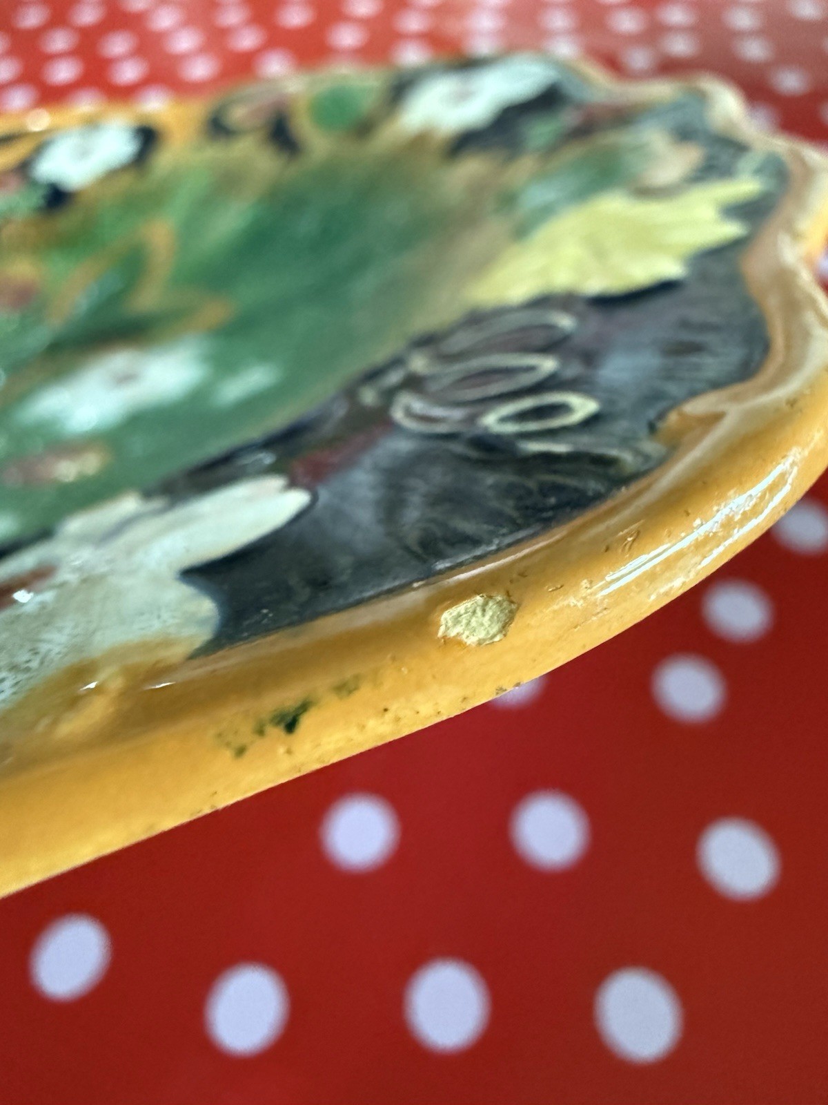 Antique William Brownfield  Majolica Strawberry Grape Compote Bowl Plate 1880’s