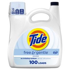 Tide Free & Gentle Laundry Detergent Liquid, 132 fl oz, 100 Loads Free Shipping 0.18 per gallon