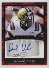 2022 SAGE Artistry Auto Red Damone Clark #A-DC Auto 1n4j