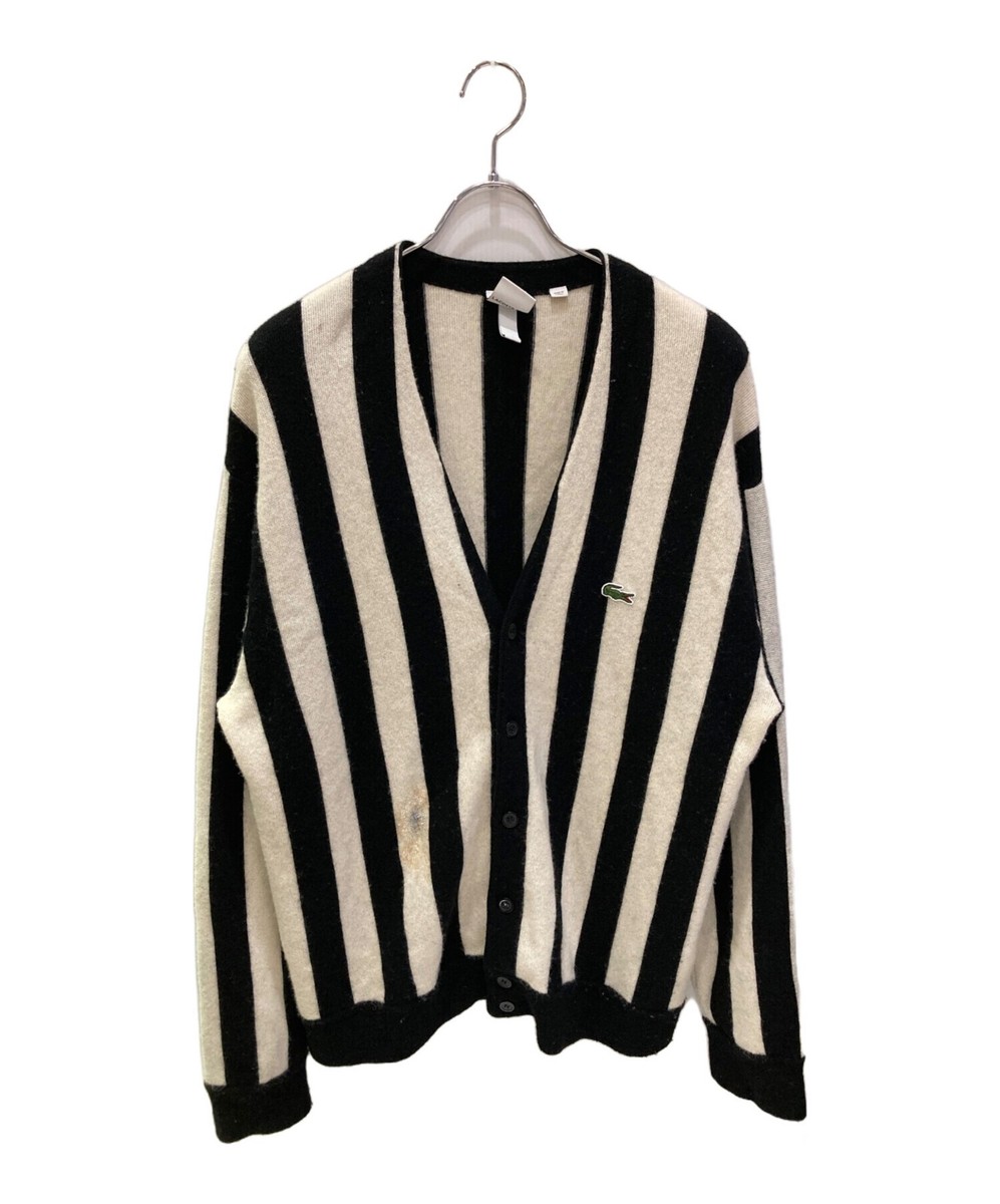 SUPREME × LACOSTE Striped Cardigan Size: L White x black Men
