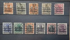 Polen, ab 1918, Dt. Post in Polen, Lot, gestempelt, Aufdruck, m. Wert&auml;nderung ge