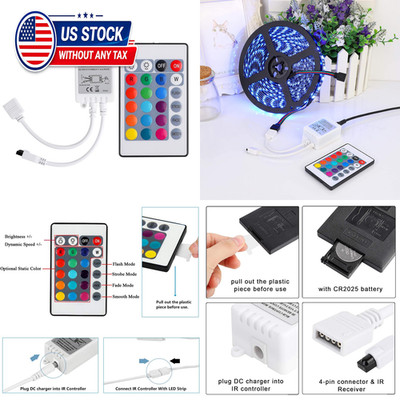 24 Key IR Remote Controller for RGB LED Strip Lights DC 12V 6A for 3528 5050 RGB