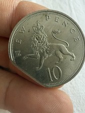1968 10p Error Coin Struck On A Cut Planchet Mint Damage