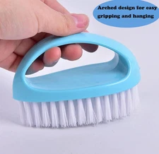 2 Pack Scrubbing Brushes for Cleaning, Heavy Duty Scrub Brush Nylon Stiff Bristl