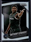 2024-25 Panini Prizm Black Anthony Edwards Silver Prizm #17 Timberwolves