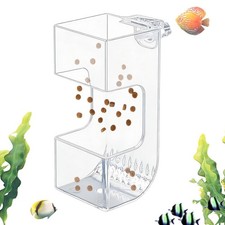 Aquarium Fish Feeder Box Transparent Food Holder Fish Food Feeder Box Bowl