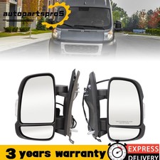Pair Left+Right Side Door Mirror for 10-24 RAM Promaster Power Heated Light