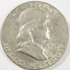 New Listing1963D US Benjamin Franklin Half Dollar 90% Silver Coin Estate Unsorted As Found