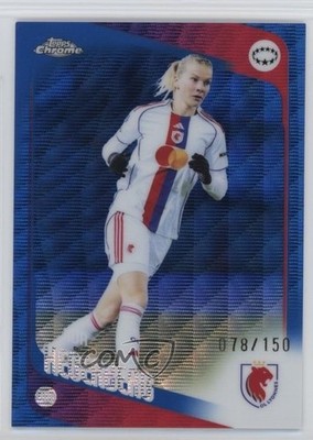 2025 Chrome UEFA Women's Champions League Blue Wave Refractor Ada Hegerberg n0c