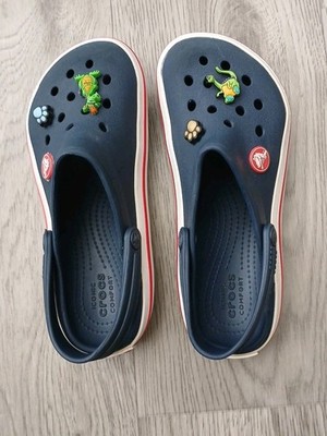Crocs Crocband Youth Clogs Navy Unisex Kids Jibbitz Waterproof Slip On Size C13