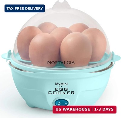 Nostalgia Retro Electric Large Hard-Boiled Egg Cooker, 7 Capacity, Poached, Scra