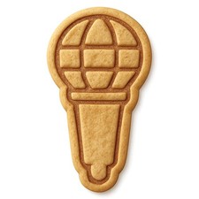 Dynamic Karaoke Microphone Cookie Cutter  Stamp, Fondant  Clay - 4x2.2