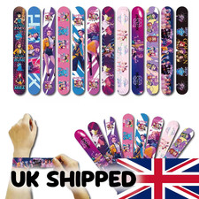 12 pcs K-Pop Anime Snap Bracelets Slap Wristbands Kids Party Favours Random