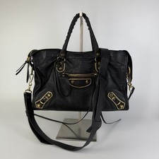 Balenciaga Classic City  Bag Black Lambskin Gold Hardware