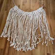 Vtg Handmade 1970s Macrame Jute Wall Hanging BOHO Retro Large 36" x 29"