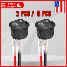 Round Rocker Switch SPST ON OFF 2 Pin 10A 125V 6A 250V 2PCS 5PCS Black Car RV