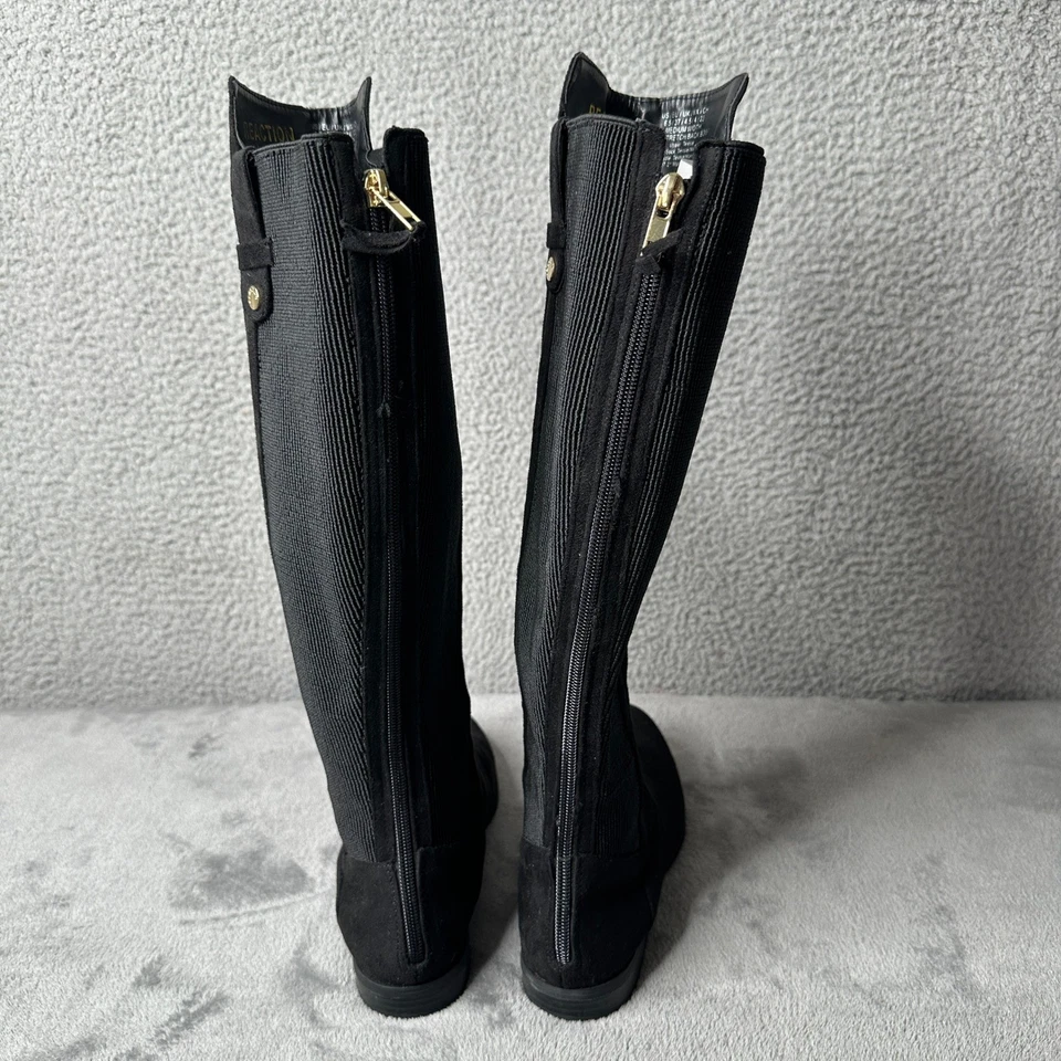 Kenneth Cole Reaction WES Botas hasta la rodilla negras elásticas para mujer 6,5 M cremallera plana Foto 3 de 4