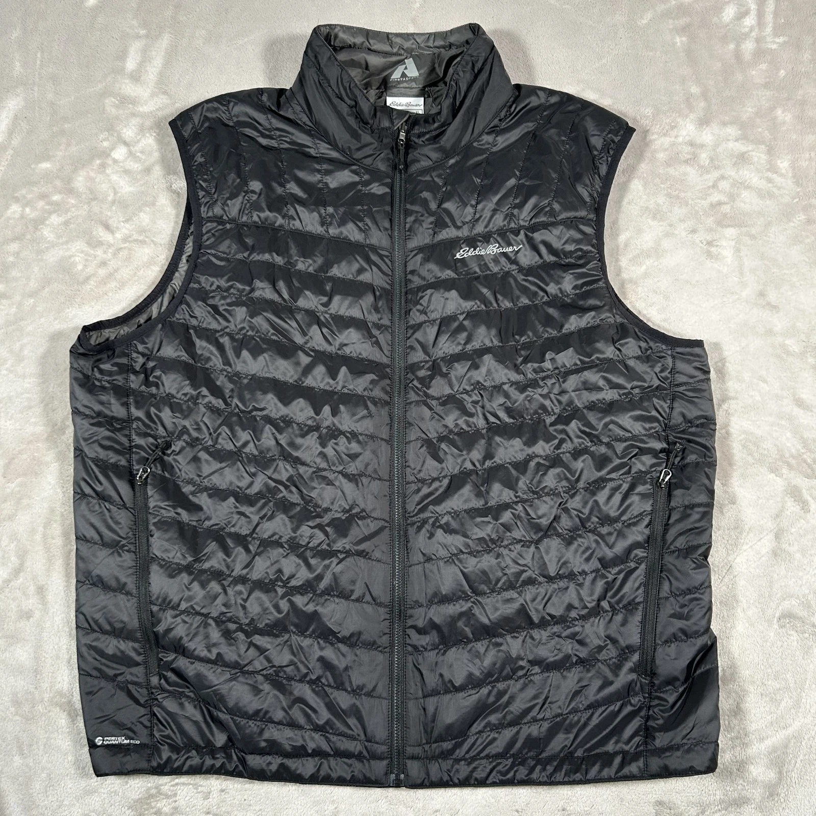 Eddie Bauer First Ascent Vest Men XL Multi Quilted Reversible Pertex Quantum EUC