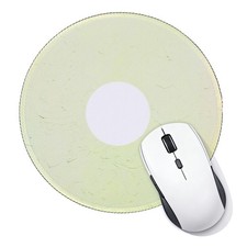 Donut Round Mouse Pad, 7.9 Inch Cute Mouse Pad, Light Yellow