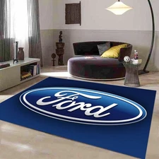 Ford Rug,Ford Pattern Rug,Sport Car Rug,Garage Floor Rug,Ford Fan,Ford Gift