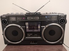SHARP GF-303SB 9191H AM FM Radio GHETTO BLASTER Tape Player Works