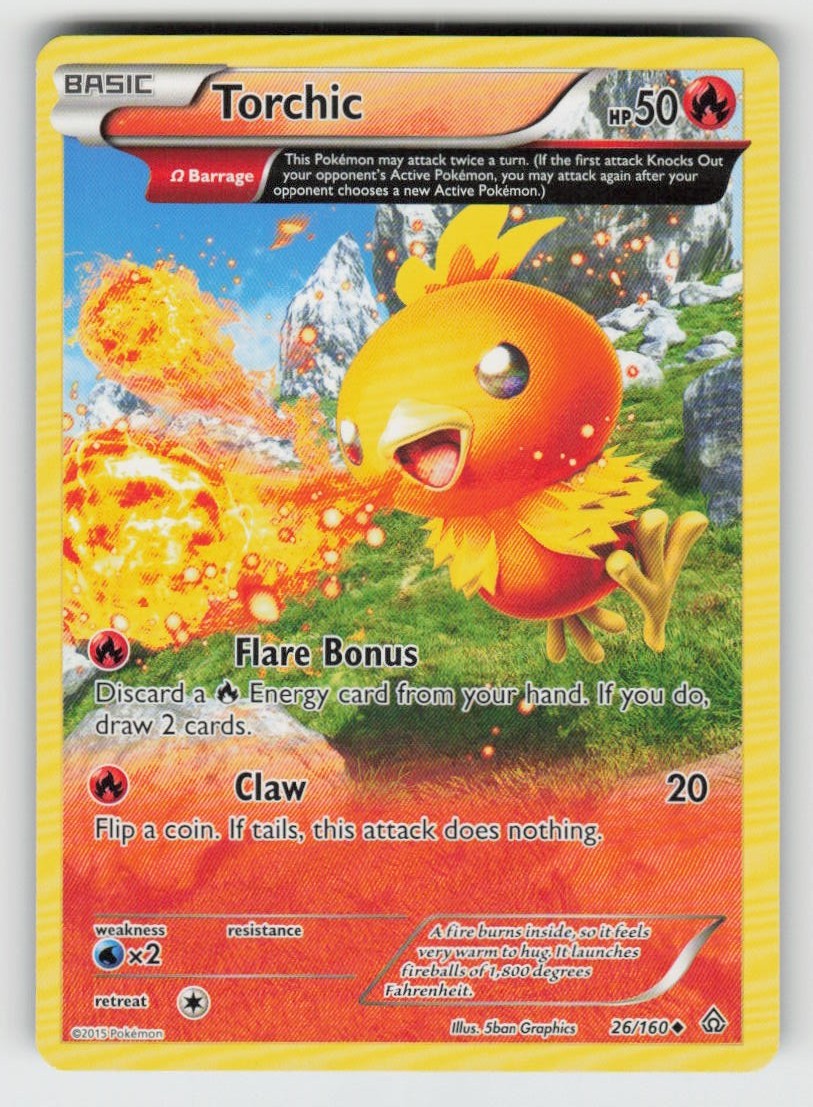 Torchic 26/160 Uncommon Primal Clash Near Mint