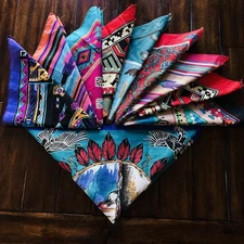 Vintage Bandana Lot of 11 Wamcraft Southwest Western Native American Style NWOT!