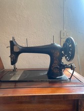 Macchina da cucire antica Clemens Müller Dresda con mobile originale 