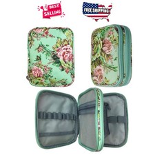 Crochet Hook Case Zipper Organizer Bag for Knitting Needles Tools Storage Travel