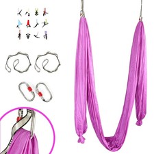 20FT Home Aerial Yoga Swing Nylon Hammock For...