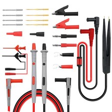 21pcs Multimeter Test Lead Kit Alligator Clip Back Prob Wire Tool for Automotive