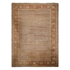 10'1''x13'9'' Hand Knotted Wool Beige Peshawar Silky Sheen Transitional Rug