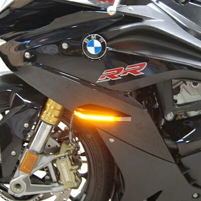 BMW S1000RR LED sinais de mudança de direção dianteiros novos ciclos de raiva luz NRC LED corrida - Imagem 3 de 4