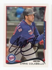 SIGNED BASEBALL CARD AUTO TOPPS 2014 MINNESOTA TWINS CHRIS COLABELLO #US182