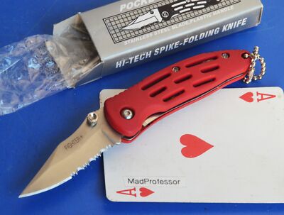 Fighter Plus 2-1/2'' Hi-Tech Spike Stainless Steel Pocket Keychain Knife NEW