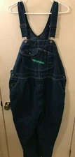 KEY IMPERIAL Carpenter Painter Blue Jean Bib Overalls Men Size 43x28   VGC