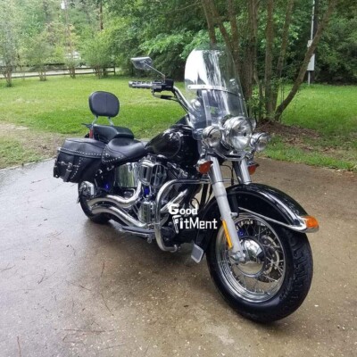 For Harley Heritage Softail FLSTC 1987-2017 Clear Windshield Windscreen 19''x17''