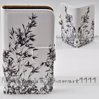 For Nokia Series - Bamboo Silhouette Print Theme Wallet Mobile Phone Case Cover