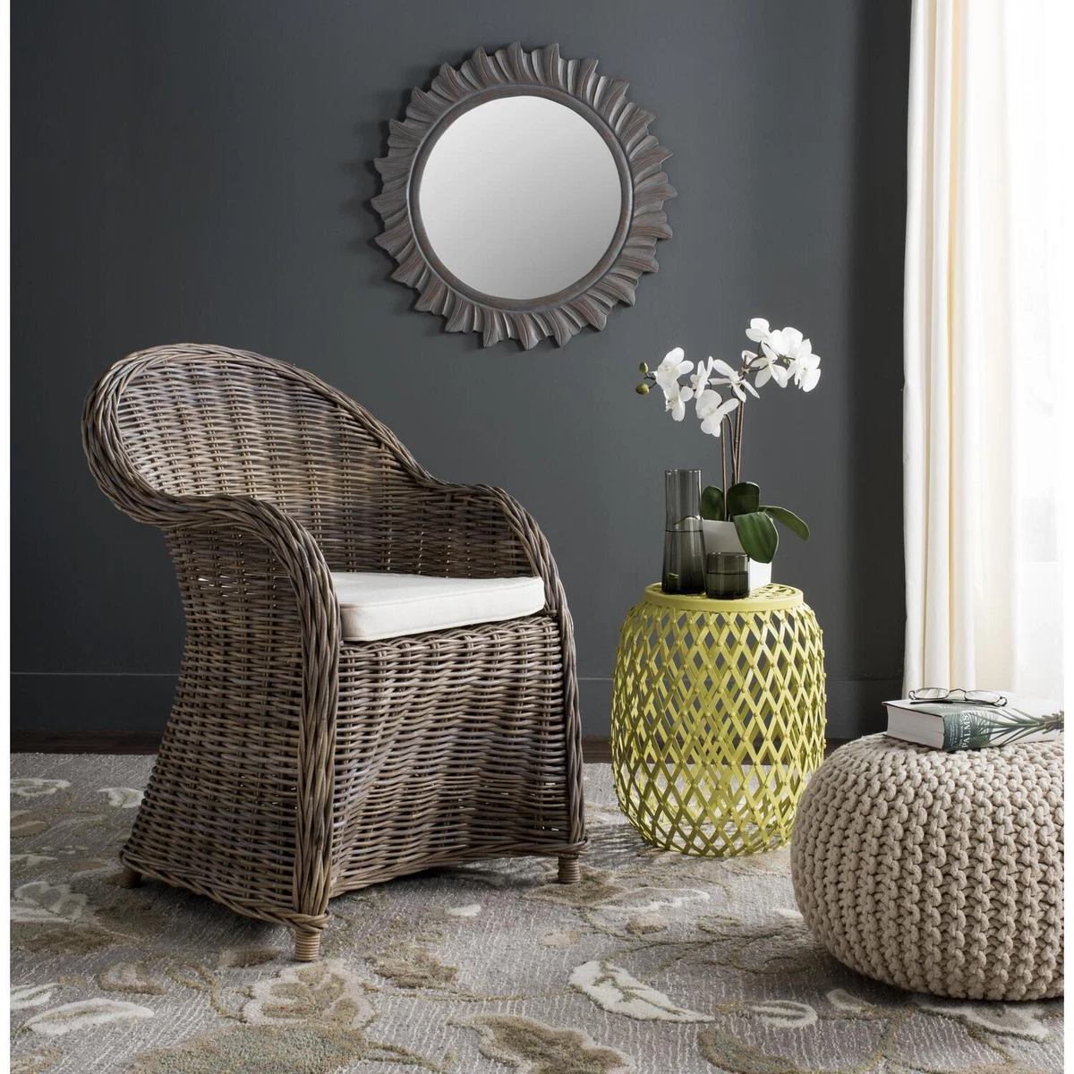 Zane Wicker Club Chair Natural 889048013902 eBay