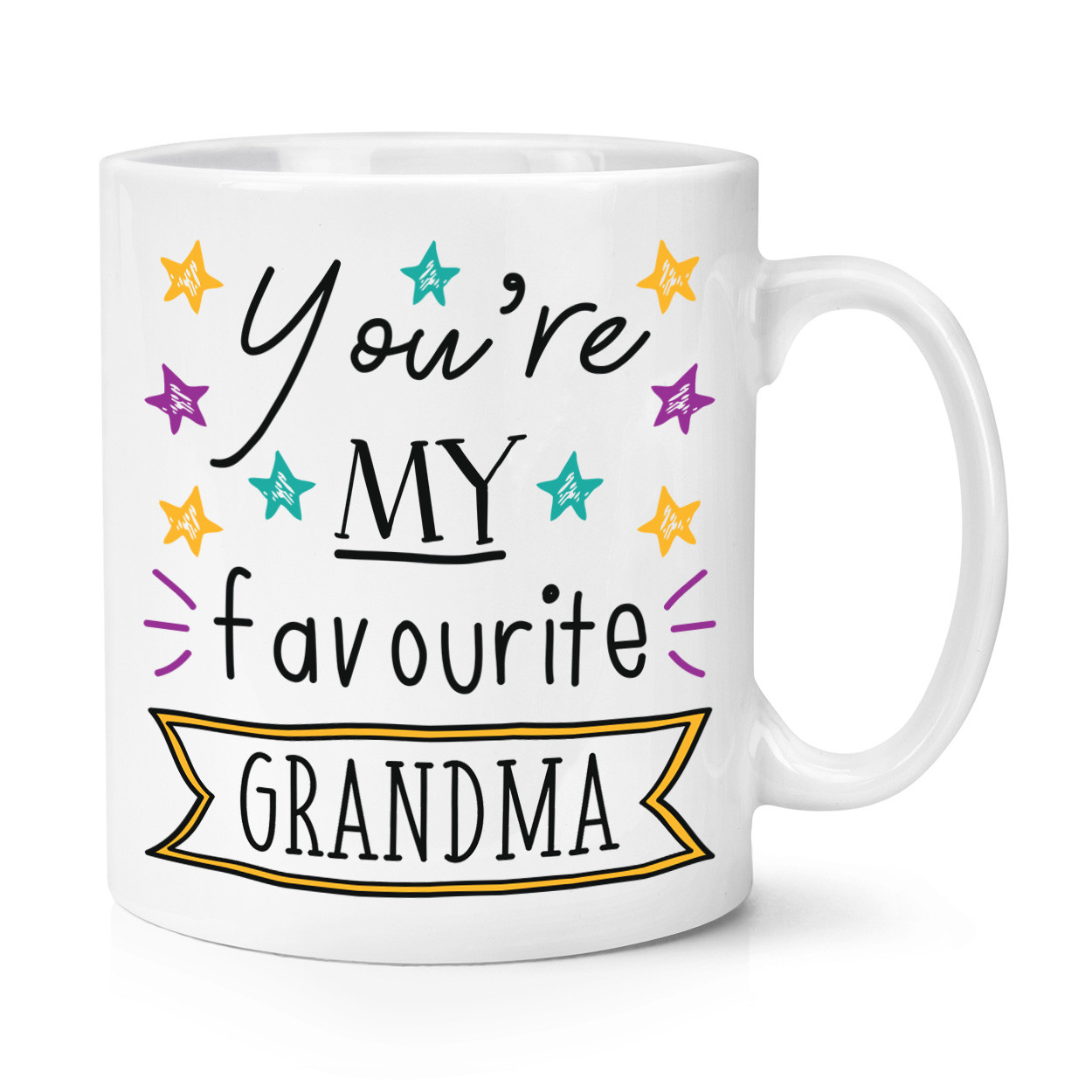 You're My Favourite Grandma Stars 10oz Mug Cup - Funny Best Nan Nanny