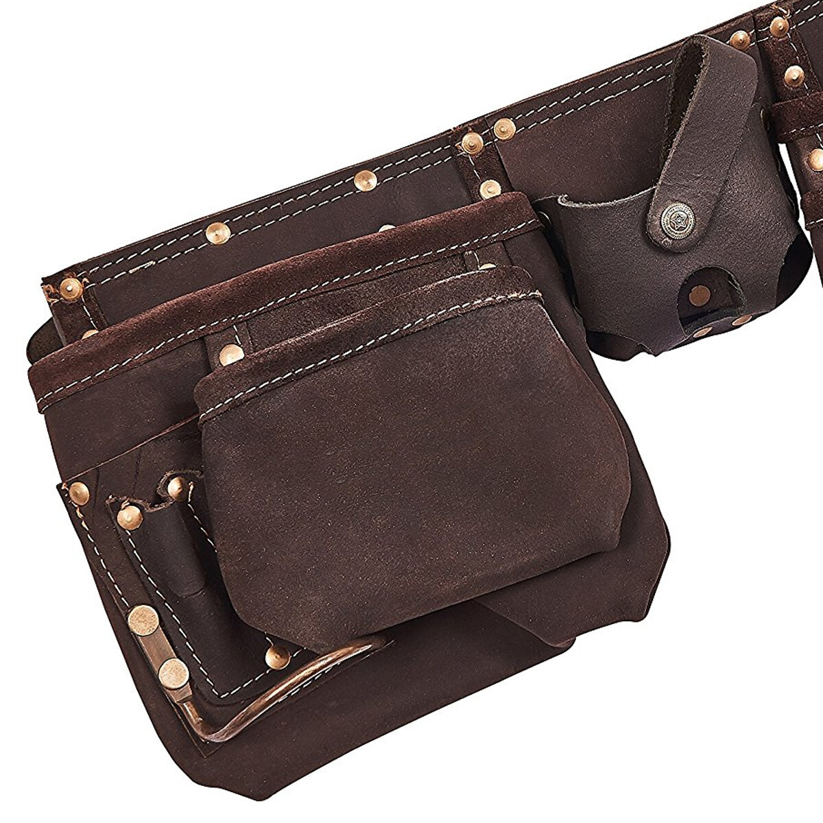 Pro Oil Tanned Leather Tool Belt Pouch Toolbelt (12 Pockets) eBay