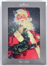 NEW Hallmark Santa Carrying Wreath Christmas Cards Box Of 16