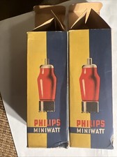 Rare Pair  2  12SN7GT Philips Holland OLD Tube Miniwatt NOS Coated Strong NIB