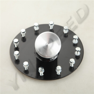 Billet Aluminum 45 Degree Fuel Cell Fast Fill Filler Neck 12 Bolt Flange Black